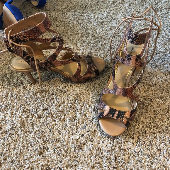 Gianni Bini snake print heels. - Picture 1 of 2